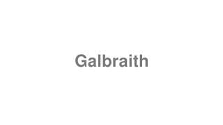 Galbraith