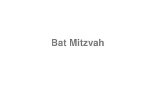 Bat Mitzvah