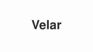Velar