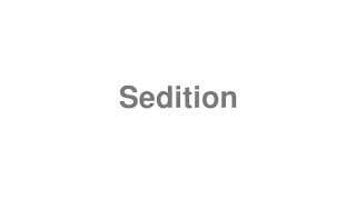 Sedition