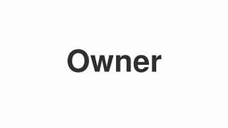 Owner