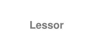 Lessor