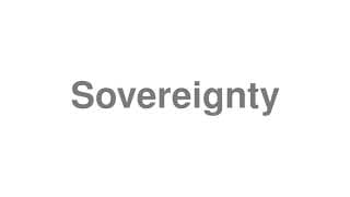 Sovereignty