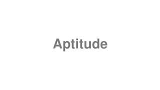 Aptitude