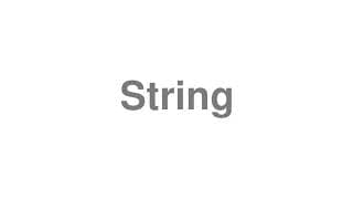 String