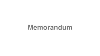 Memorandum