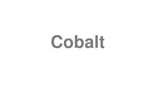 Cobalt