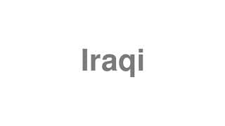 Iraqi