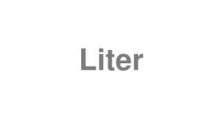Liter