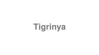 Tigrinya