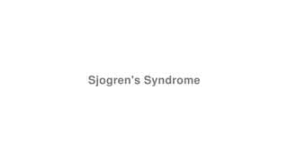 Sjogren's Syndrome