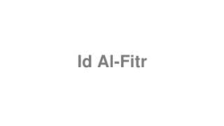 Id Al-Fitr
