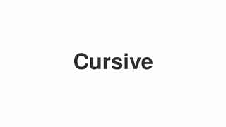 Cursive