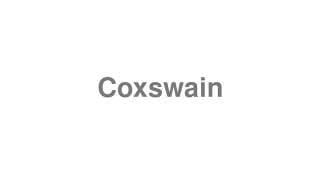 Coxswain