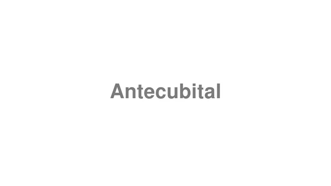 Antecubital