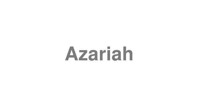 Azariah