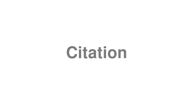 Citation