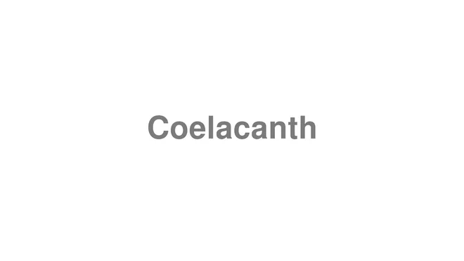 Coelacanth