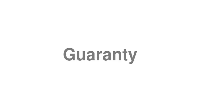 Guaranty