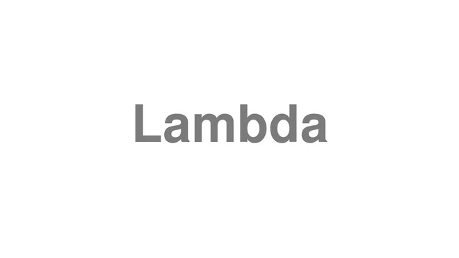 Lambda