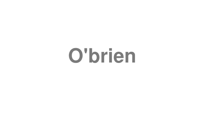 O'brien