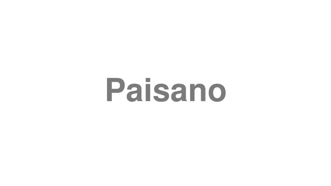 Paisano
