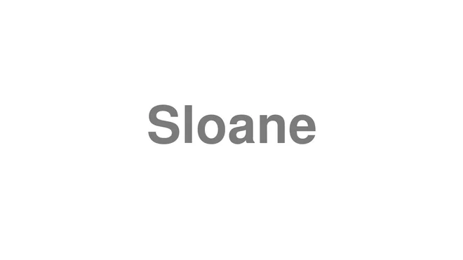 Sloane