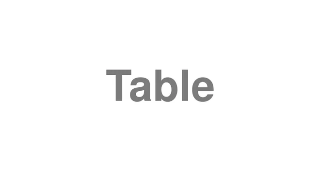 table