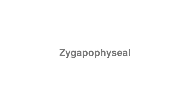 Zygapophyseal