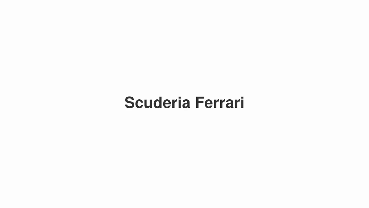 how to pronounce scuderia